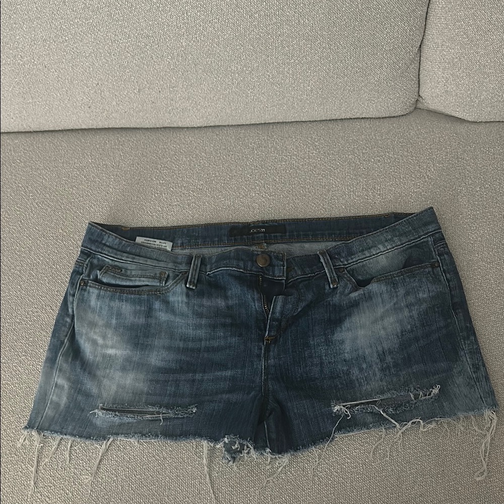Joe's Jeans Blue Jean Shorts Distressed Frayed Hem